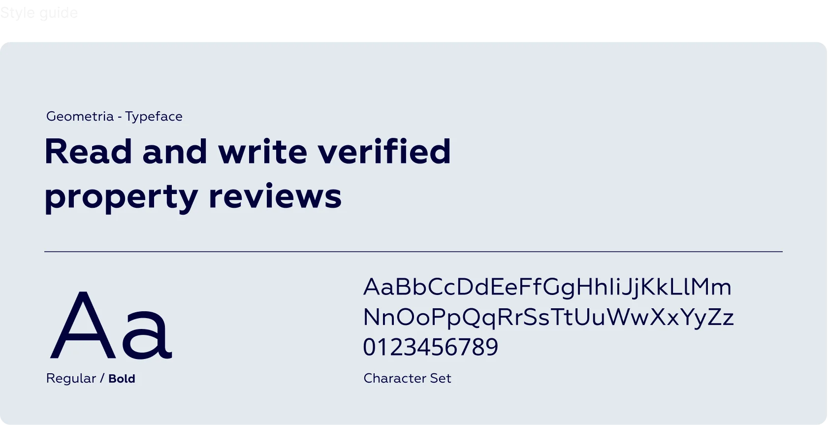 Property Review website design – Typography, Melbourne